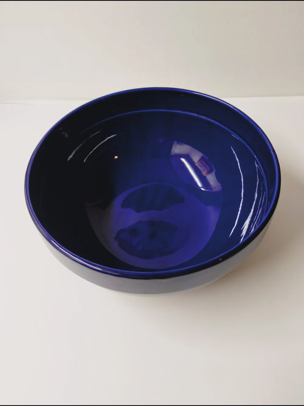 Boston Warehouse Trading Co Deep Cobalt Blue Stoneware Mixing Bowl